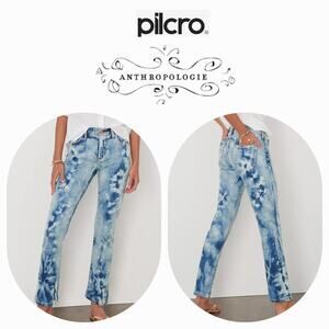 Anthropologie Pilcro Tie Dye Boho Slim Boyfriend Jeans Womens Sz 32 Inseam 30"